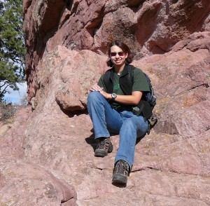 Robin Tanamachi hiking in Boulder Canyon in 2008
