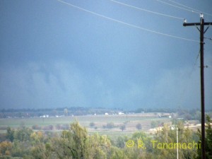 Multi-vortex tornado near Fort Cobb, Oklahoma
